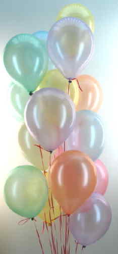 Luftballons Traube in Perlmuttfarben