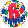 Folienballon: 6th Birthday
