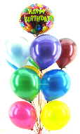 Luftballontraube mit Happy Birthday Geburtstag