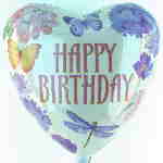 Folienballon: Birthday Butterfly