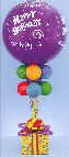 Luftballons Birthday und Geschenk