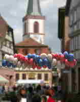 Luftballons in der Stadt