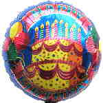 Folienballon: HappyBirthday1SeiteCake1