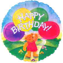 Folienballon: Happy Birthday Balloon Bear