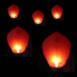 Silvester Gl�cks-Heissluftballons