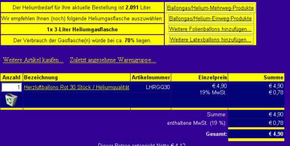 Helium Rechner Ballongas berechnen