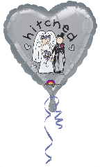 Folienballons: Hochzeit Hitched