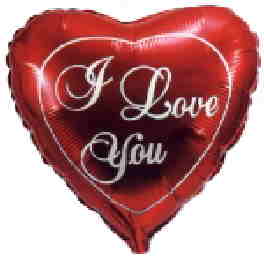 Folienballon: I Love you Herz
