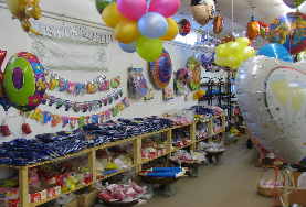 Ballonsupermarkt, Riesenauswahl an Ballons im Ballonshop