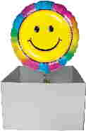 Folienballon: SmileyKartonWEIß