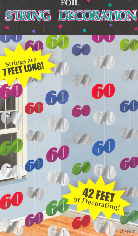 String 60, Geburtstagsdeko, 60. Geburtstag