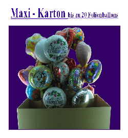 Gro�er Karton mit Geburtstagsballons