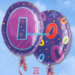 Folienballons Jubiläum, Geburtstag, Zahl 0