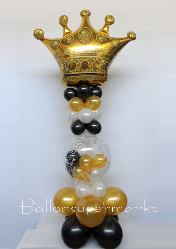 Ballondekoration Golden Crown