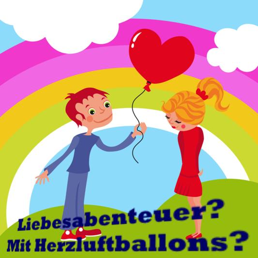 Liebesabenteuer mit Herzluftballons: Liebe schenken.