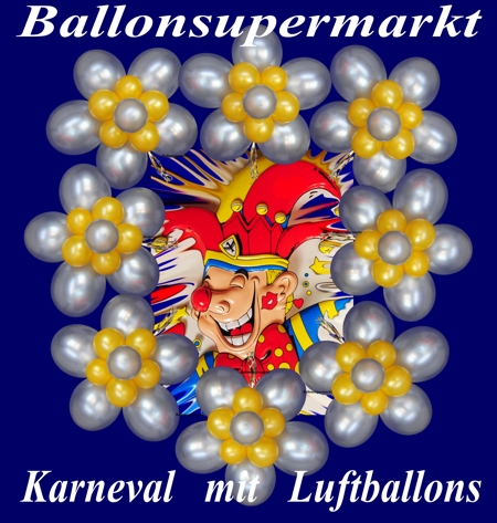 Karneval mit Luftballons und Dekoration