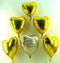 Goldene Herzen Bouquet + Alles Gute Zur Hochzeit Luftballons