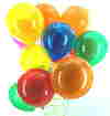 Luftballons in Kristallfarben zur Dekoration