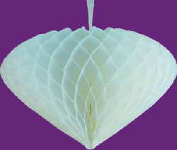 Hochzeitsdekoration Wabenherz Weiß