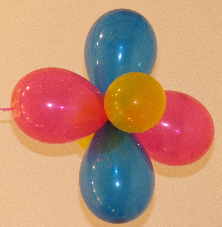 Luftballons Blumen Partydeko