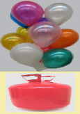 Balloontime mit Traube Metallic Ballongas
