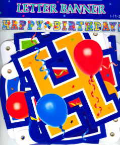 Geburtstag Banner Birthday Balloons Bild!