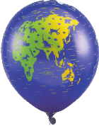 Latexballons Globus und Tiere