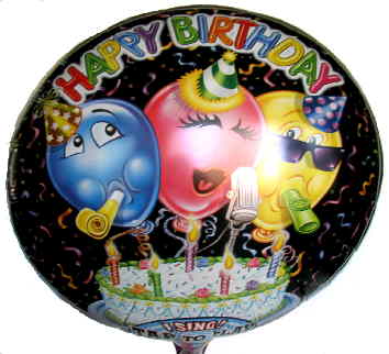 Happy Birthday Melody mit dem Folienballon