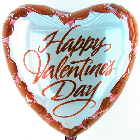 Happy Valentine 3, Luftballon aus Folie zum Valentinstag