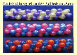 Luftballongirlanden Do it yourself Selbstbau Sets