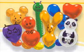 Luftballons Figuren, Figurenballons, Modellierballons