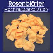 Rosenbltter champagner Hochzeitsdekoration