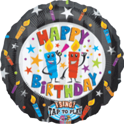Herzlichen Glückwunsch, Happy Birthday mit dem singenden Ballon