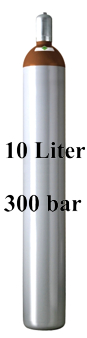 10 Liter 300 Bar Ballongasflasche