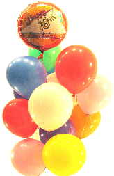 Luftballondekoration zum 18. Geburtstag