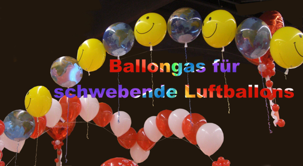 Ballongas vom Ballonsupermarkt für schwebende Luftballons