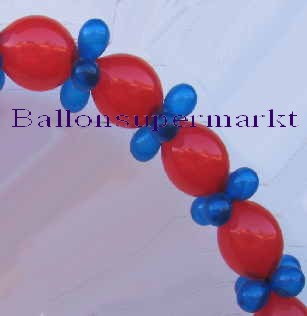 Ballondekoration-Girlande-aus-Kettenballons-und-Miniballons