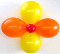 Bunte Luftballons Ballondek-Blumen