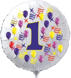 Folienballon-Kindergeburtstag-Junior-Zahl-1