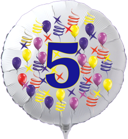 Folienballon-Kindergeburtstag-Junior-Zahl-5