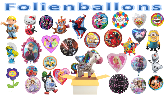 Folienballons im Ballosupermarkt-Onlineshop