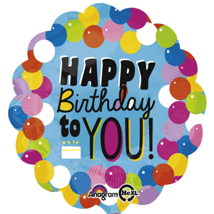 Großer Folienballon zum Geburtstag. Happy Birthday to you.