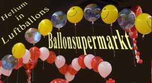Helium in Luftballons, Ballons mit Helium und Ballongas, Helium-Gas-Luftballone