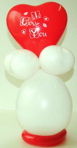 Herzluftballons der Liebe