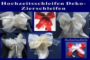 Hochzeit-Deko-Schleifen-Hochzeitsschleifen, Zierschleifen zur Dekoration von Hochzeitsfeiern