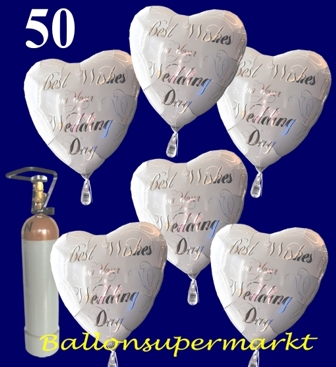 Folienballons Hochzeit, Best Wishes on your Wedding Day