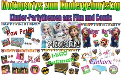 Mottoparty Partydeko und Luftballons zum Kindergeburtstag