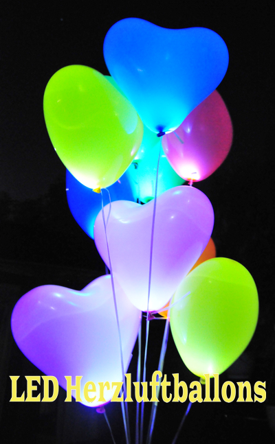 LED Herzluftballons