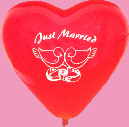 Herzballons Just Married