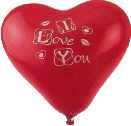 Herzballons Liebe. Herzballon-Herzluftballon-Luftballonherz-I-Love-You